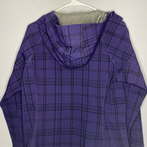 Columbia Dusk 2 Dawn Purple Omni Heat Jacket Plaid Full Zip Hooded Size Large - Picture 11 of 12